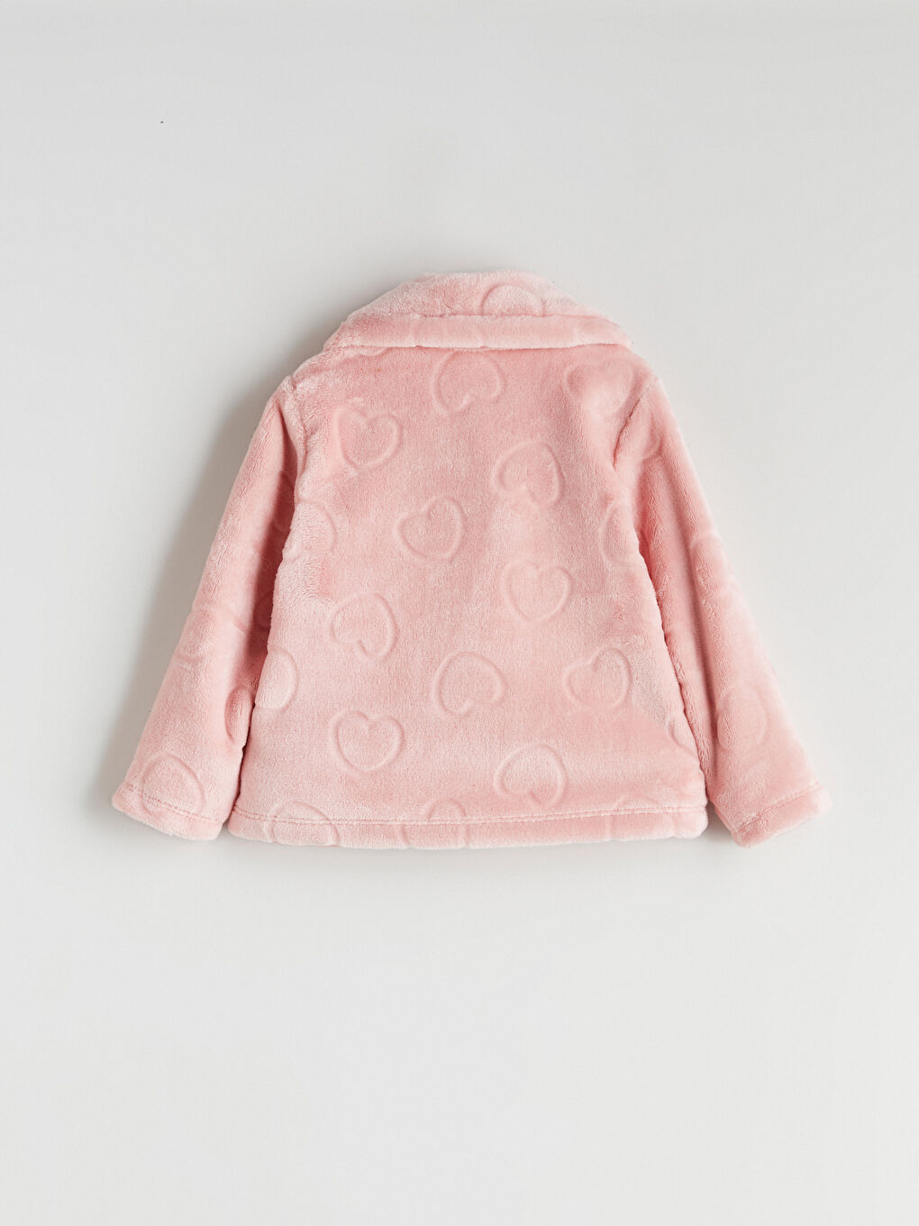 Manteau en Peluche pour Filles à Col Claudine-3