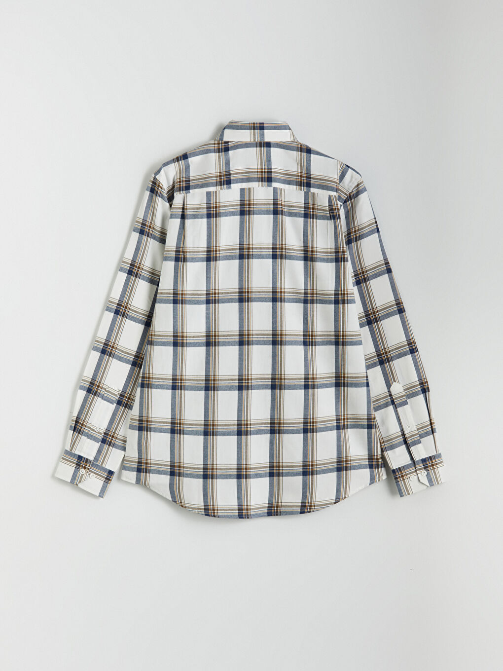 LCWAIKIKI Classic Regular Fit Long Sleeve Plaid Gabardine Men's Shirt -W53398Z8-SZ4