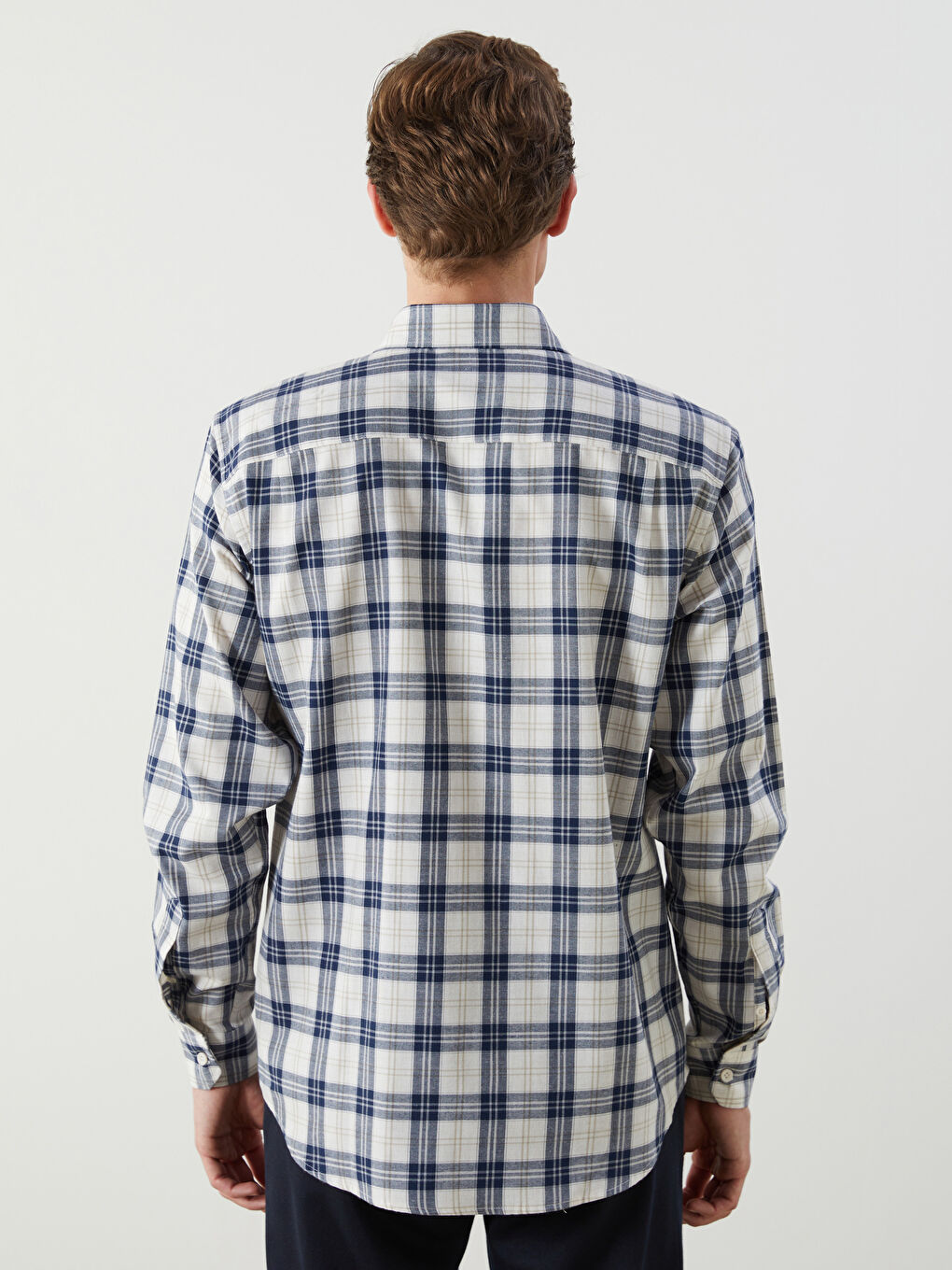 LCWAIKIKI Classic Regular Fit Long Sleeve Plaid Men's Shirt -W53408Z8-LKQ