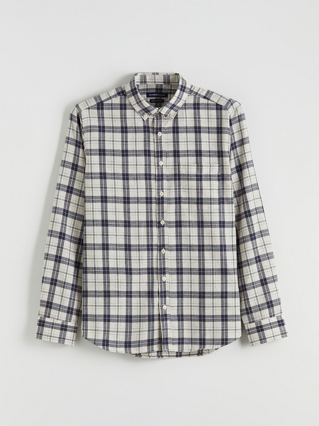 Bej Regular Fit Ekose Erkek Gömlek-4