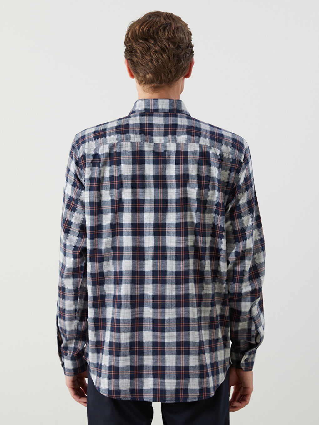 LCWAIKIKI Classic Regular Fit Long Sleeve Plaid Men's Shirt -W53408Z8-LMK