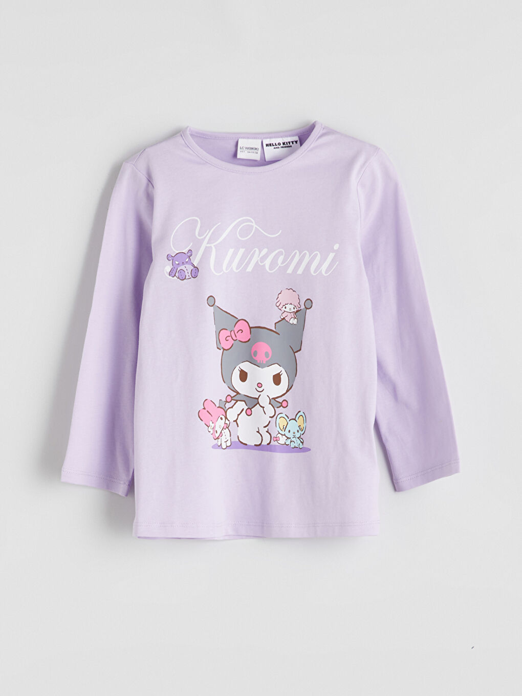 LCW Kids Crew Neck Kuromi Printed Girls' Pyjamas Set -W53412Z1-G0W