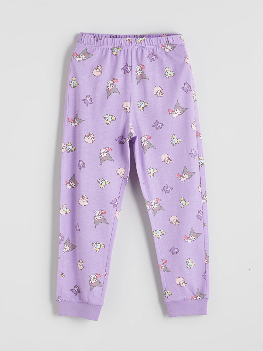 LCW Kids Crew Neck Kuromi Printed Girls' Pyjamas Set -W53412Z1-G0W