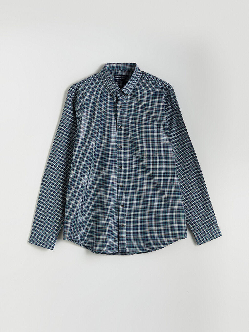 LCWAIKIKI Classic Regular Fit Long Sleeve Plaid Oxford Men's Shirt -W53415Z8-LME