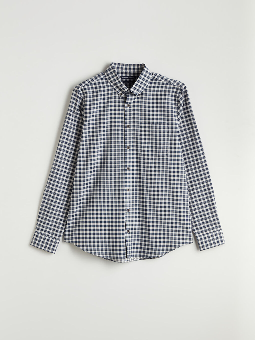 LCWAIKIKI Classic Regular Fit Long Sleeve Plaid Oxford Men's Shirt -W53415Z8-LN6