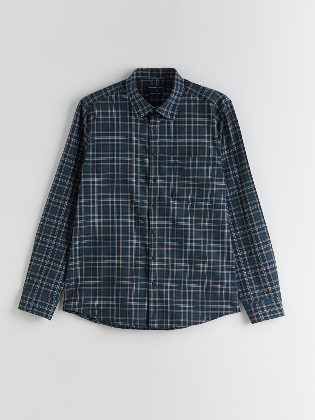 LCWAIKIKI Classic Regular Fit Long Sleeve Plaid Men's Shirt -W53417Z8-LME