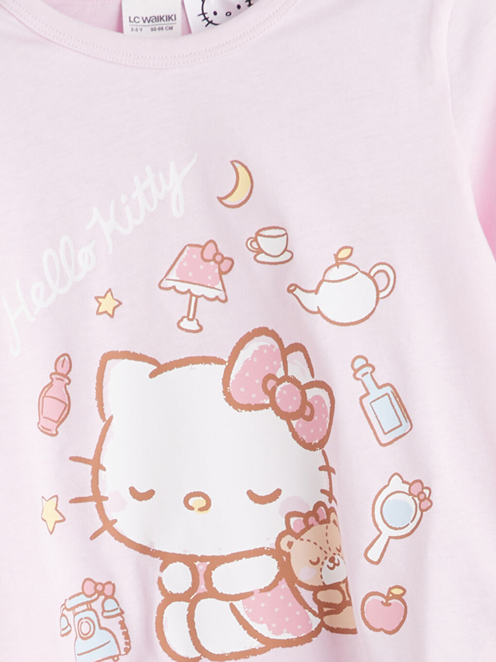 LCW Kids Hello Kitty štampani pidžama komplet za devojčice -W53426Z1-JH4