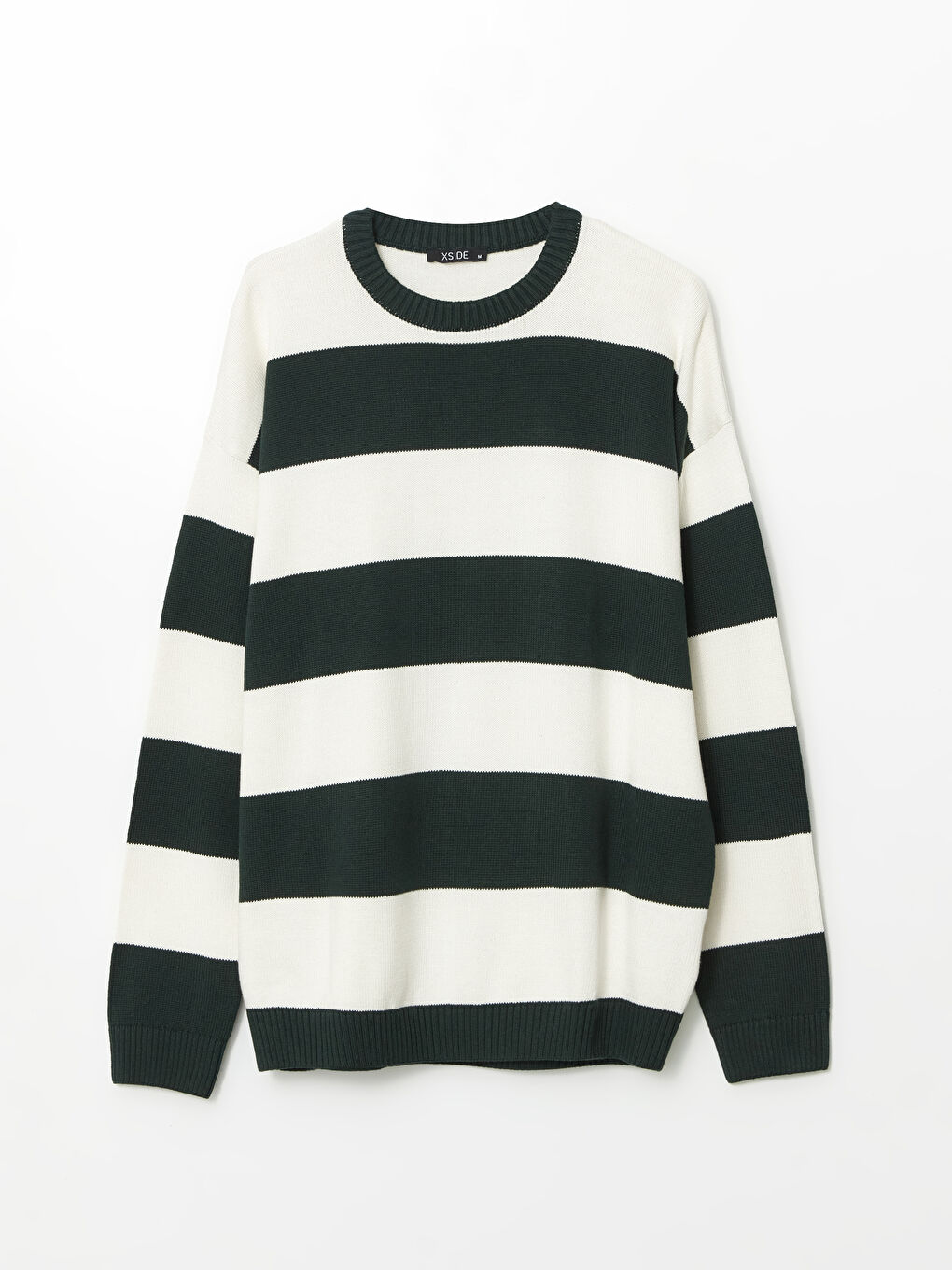 Crew Neck Striped Men's Sweater-4