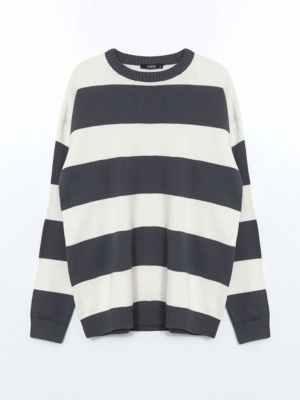 Crew Neck Striped Men's Sweater-4
