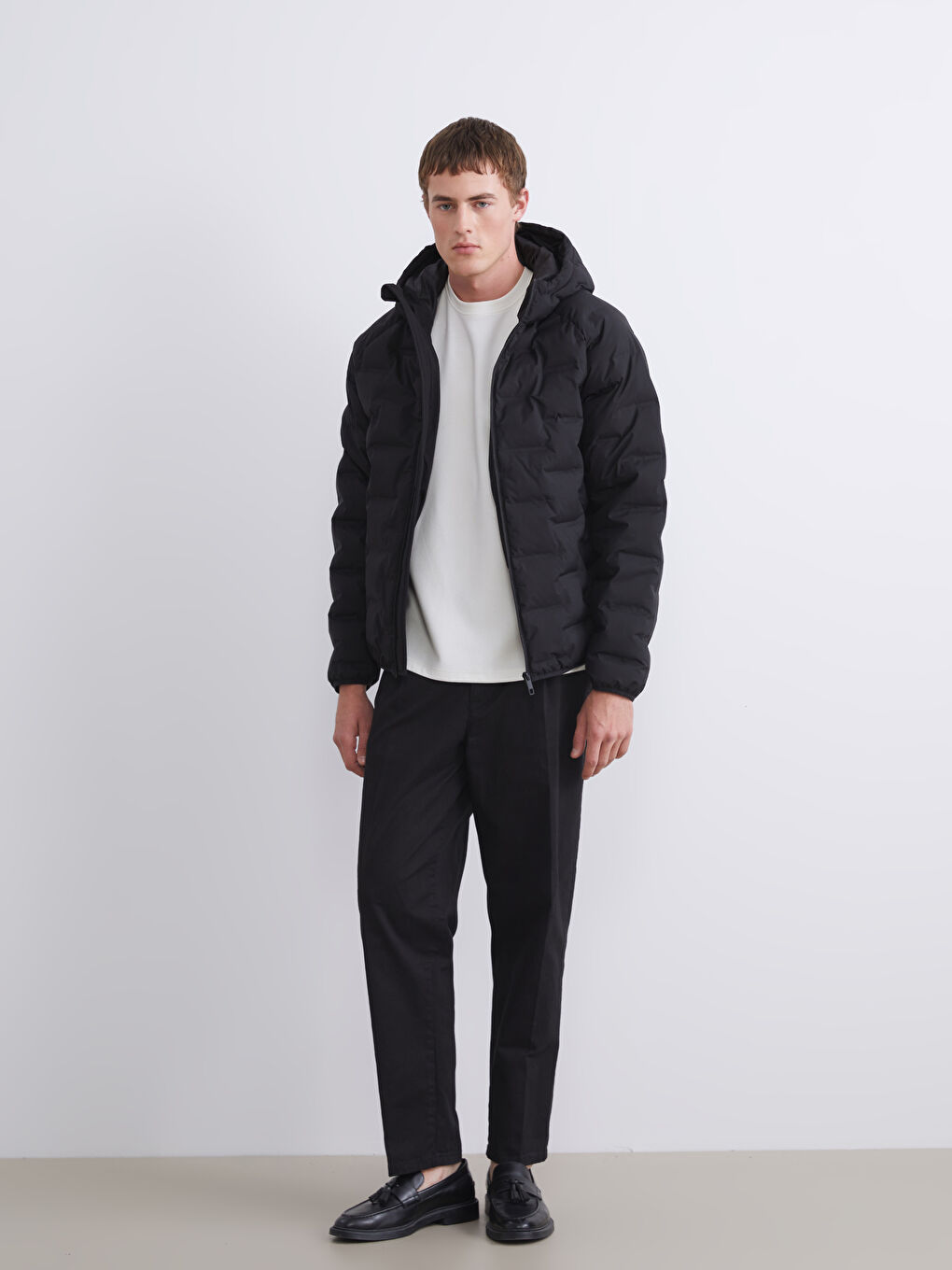 XSIDE Slim Fit Hooded Men's Puffer Coat -W53430Z8-CVL
