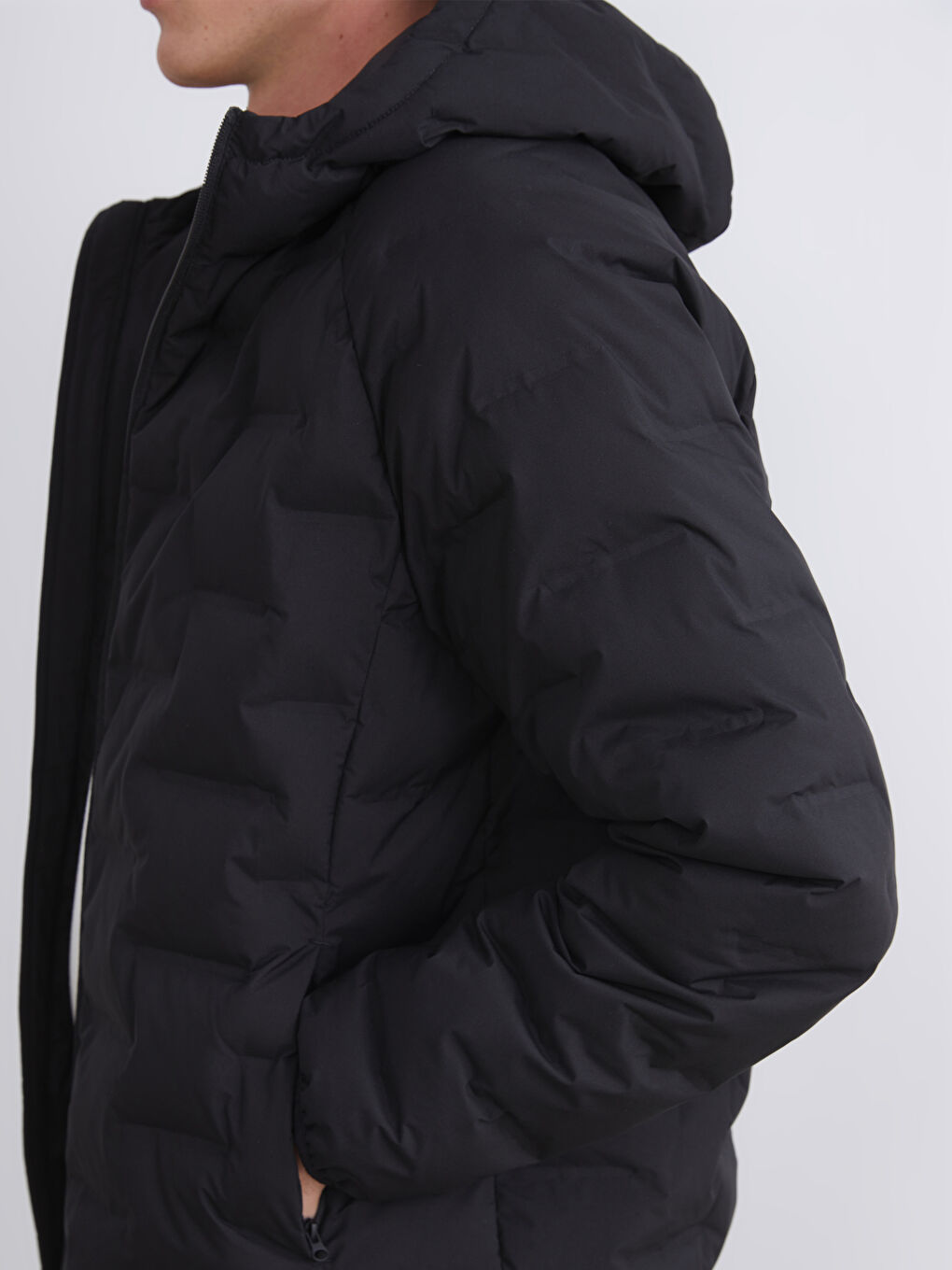 XSIDE Slim Fit Hooded Men's Puffer Coat -W53430Z8-CVL