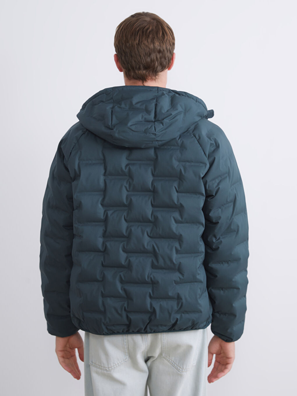 XSIDE Uski Puffer Kaput sa Kapuljačom za Muškarce -W53430Z8-ZBK