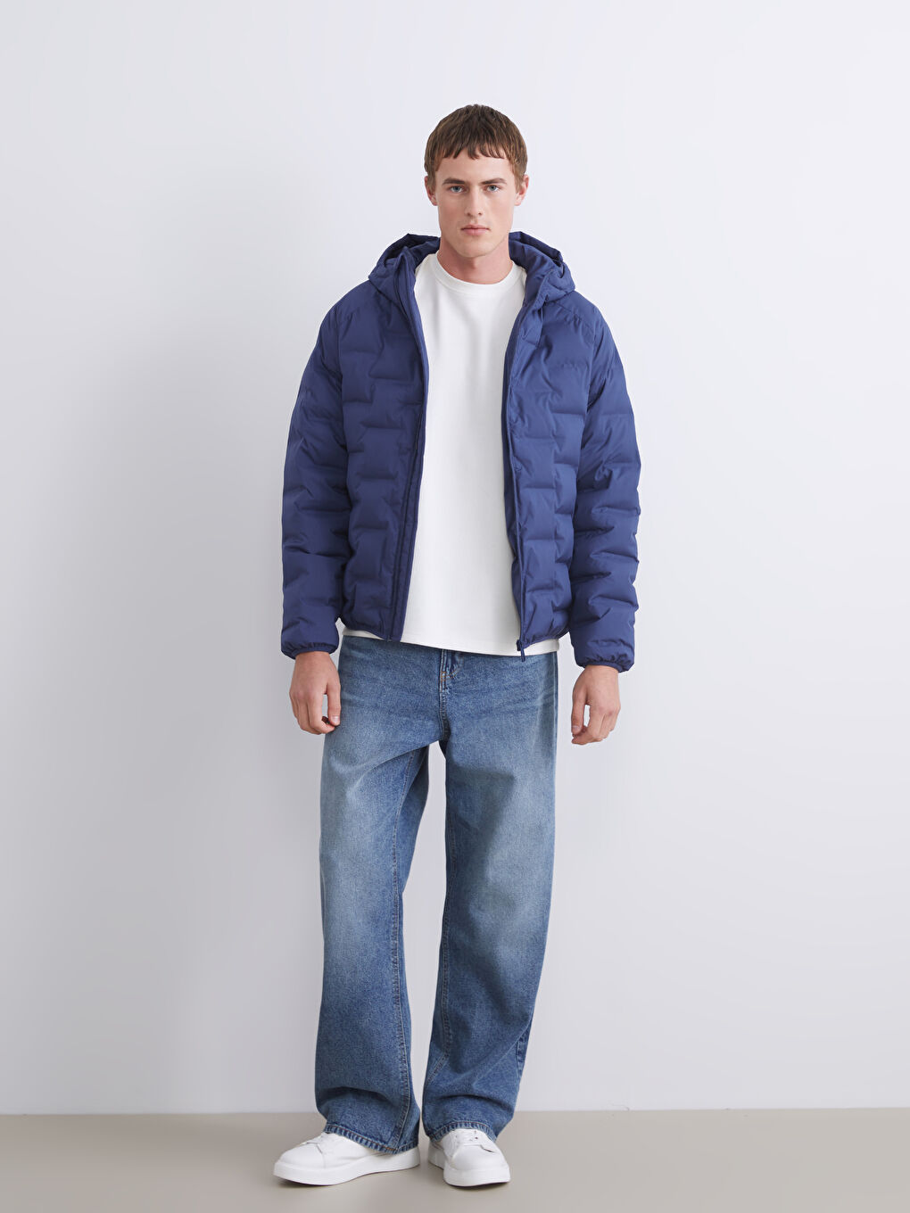 Slim Fit Hooded Men's Puffer Coat-1