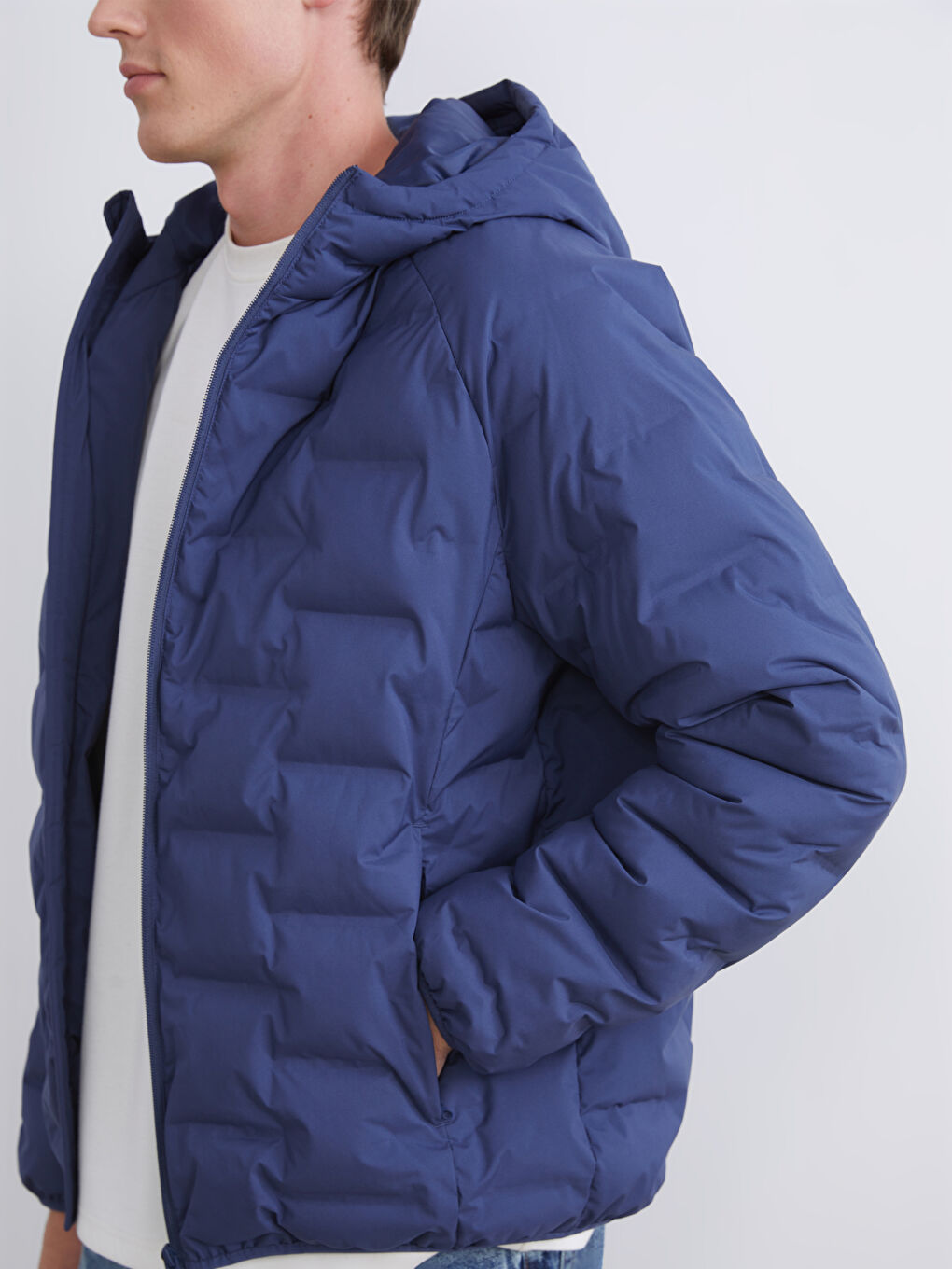 Slim Fit Hooded Men's Puffer Coat-3