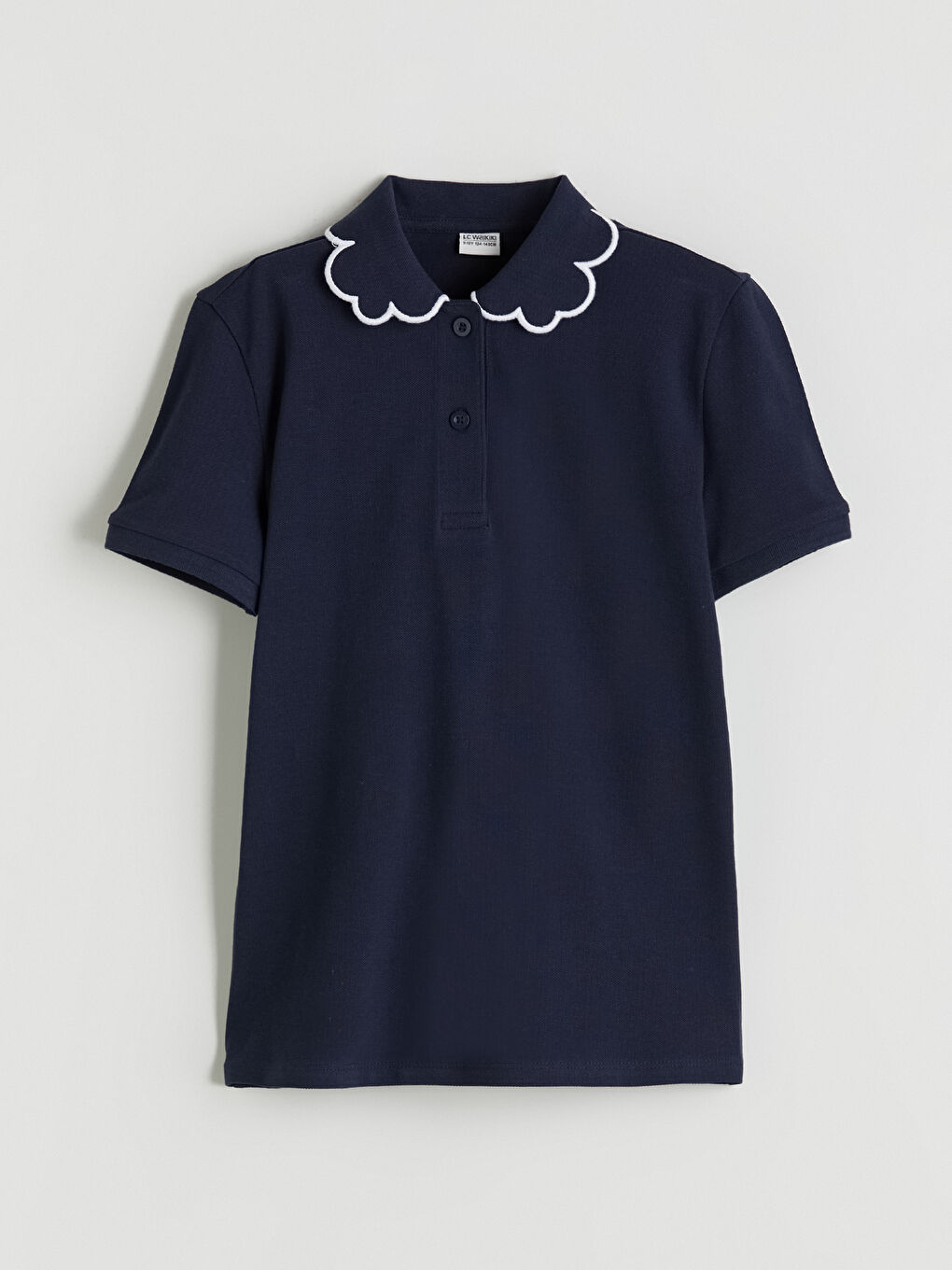 LCW Kids Baby Collar Girl T-Shirt -W53436Z4-HRC