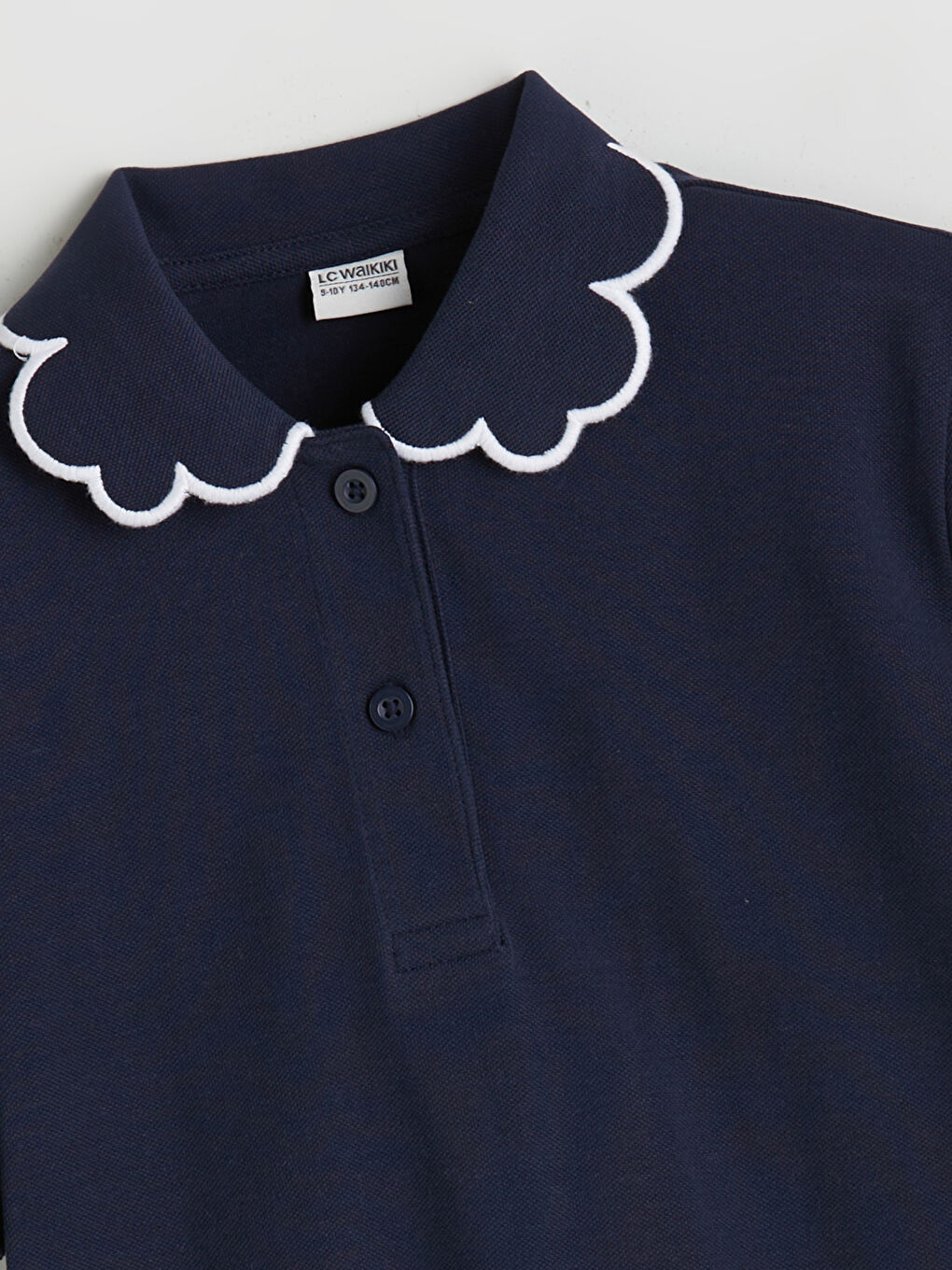 LCW Kids Baby Collar Girl T-Shirt -W53436Z4-HRC