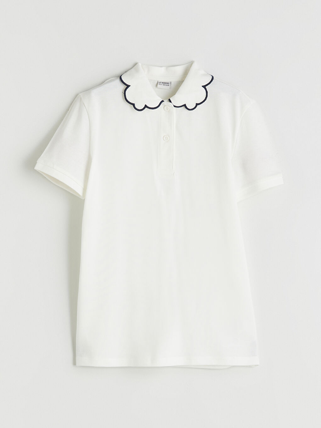 LCW Kids Baby Collar Girl T-Shirt -W53436Z4-R9J