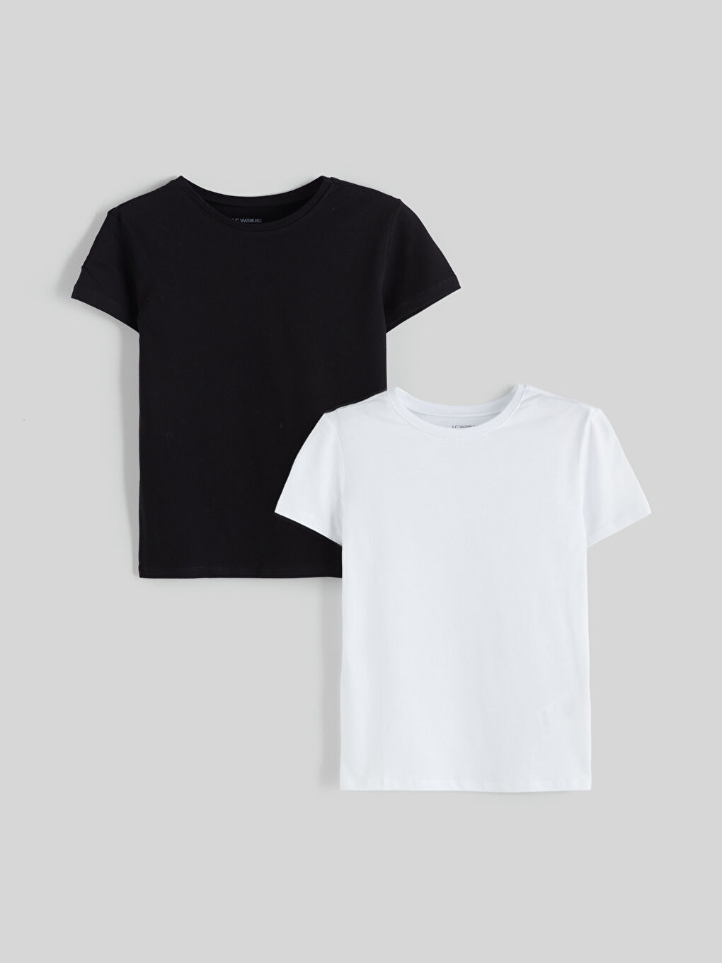 LCW Kids Crew Neck Girls' T-Shirt Set (2 Pieces) -W53439Z4-CVL