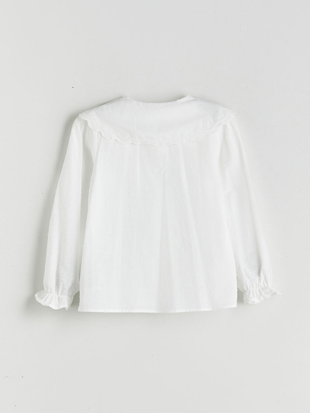 Рубашка с воротником Питер Пэн и цветочным узором для девочек-1