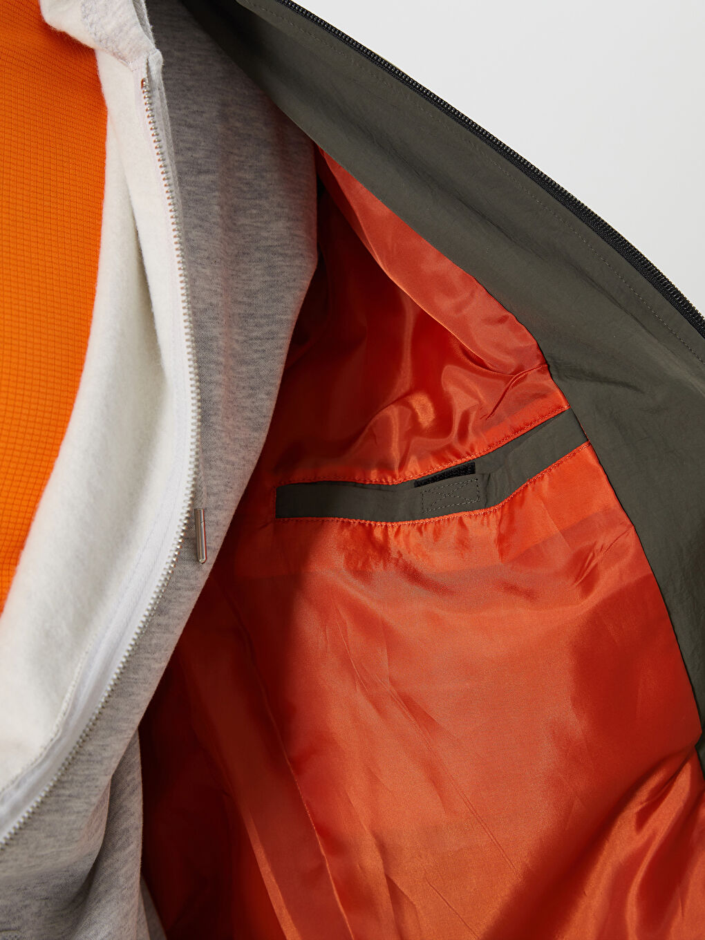 Haki Rahat Kalıp Kolej Yaka Erkek Bomber Mont-3