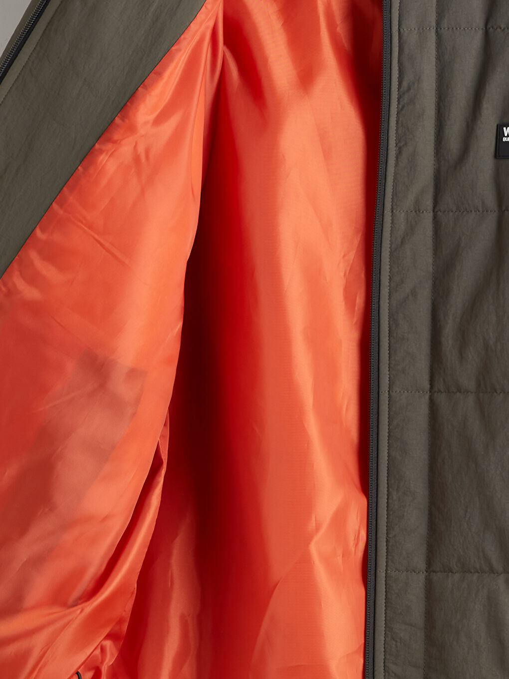 Haki Rahat Kalıp Kolej Yaka Erkek Bomber Mont-8