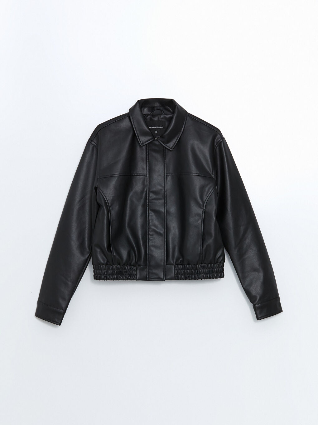 LCWAIKIKI Classic Collared Neck Women's Faux Leather Jacket -W53521Z8-CVL