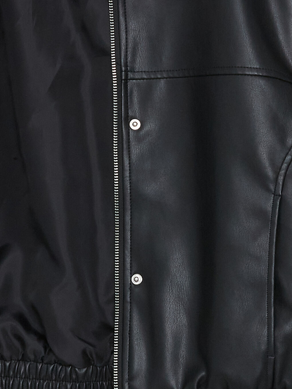 LCWAIKIKI Classic Collared Neck Women's Faux Leather Jacket -W53521Z8-CVL