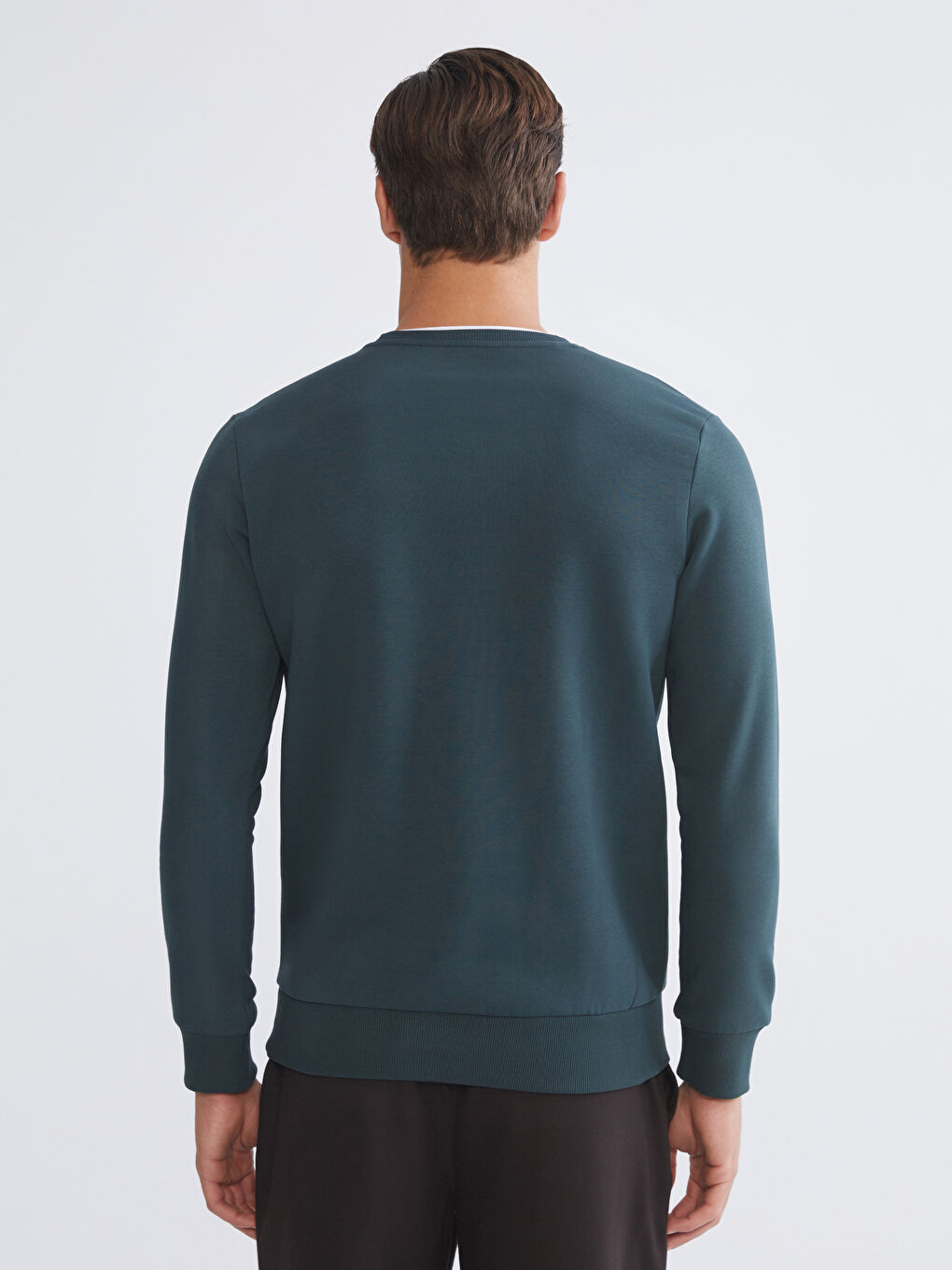 Crew Neck Printed Men's Thick Sweatshirt-6