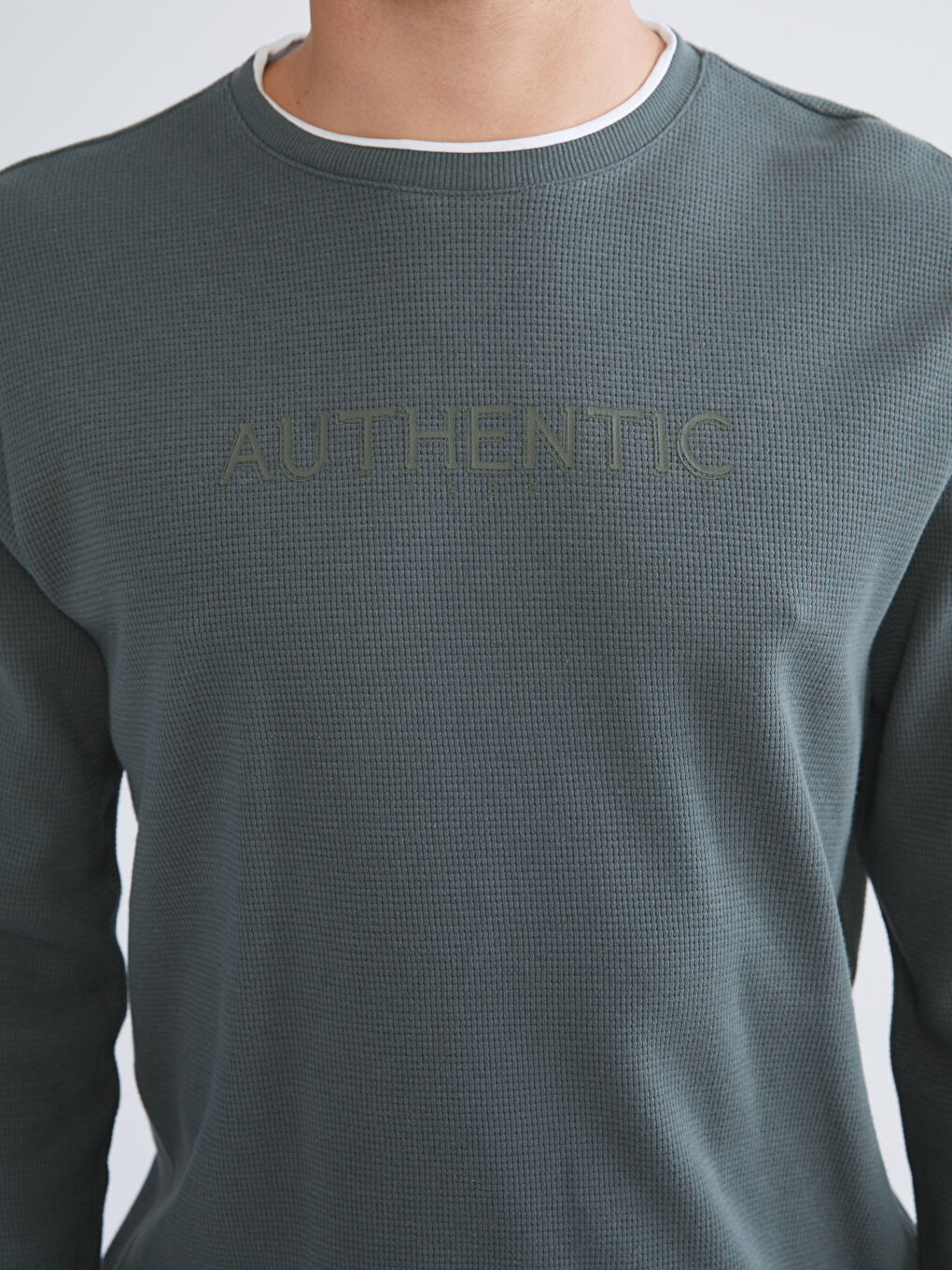 Crew Neck Long Sleeve Printed Men's Sweatshirt-4