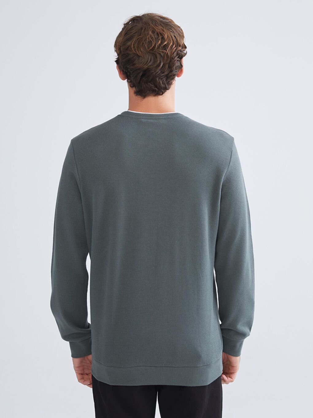 Crew Neck Long Sleeve Printed Men's Sweatshirt-6
