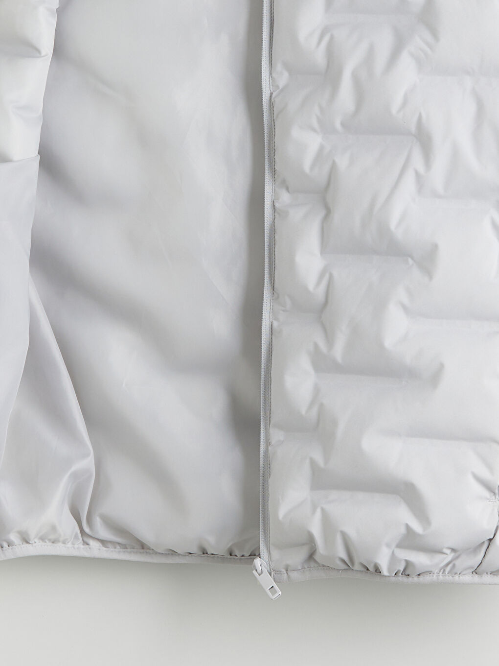 Gri Standart Kalıp Dik Yaka Erkek Şişme Yelek-8