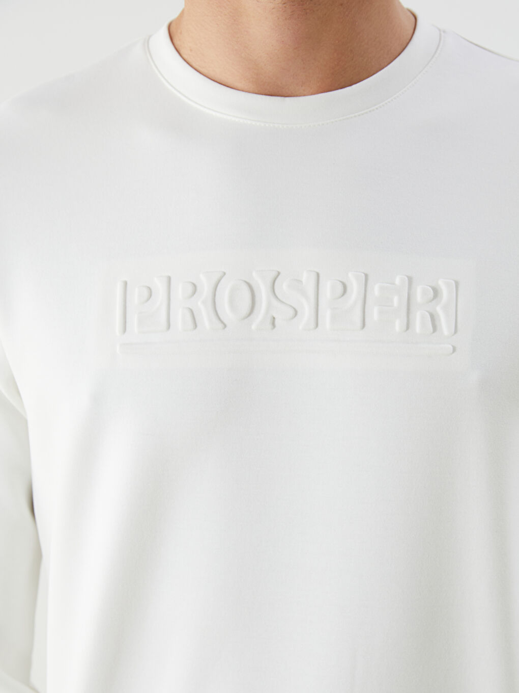 Hanorac Basic Imprimat pentru Bărbați cu Guler Rotund-2