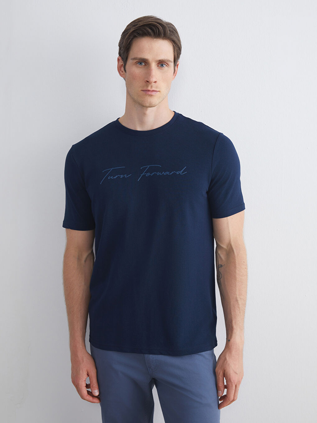 LCWAIKIKI Classic Crew Neck Printed Men's T-Shirt -W53545Z8-DWP