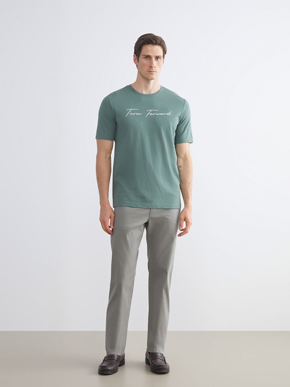 LCWAIKIKI Classic Crew Neck Printed Men's T-Shirt -W53545Z8-GQQ