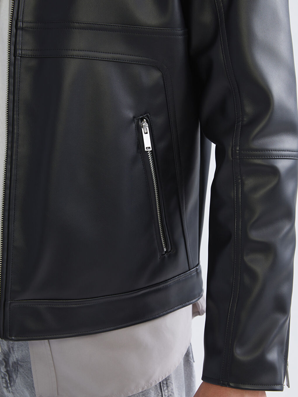 XSIDE Leather Look Men's Coat -W53562Z8-CVL