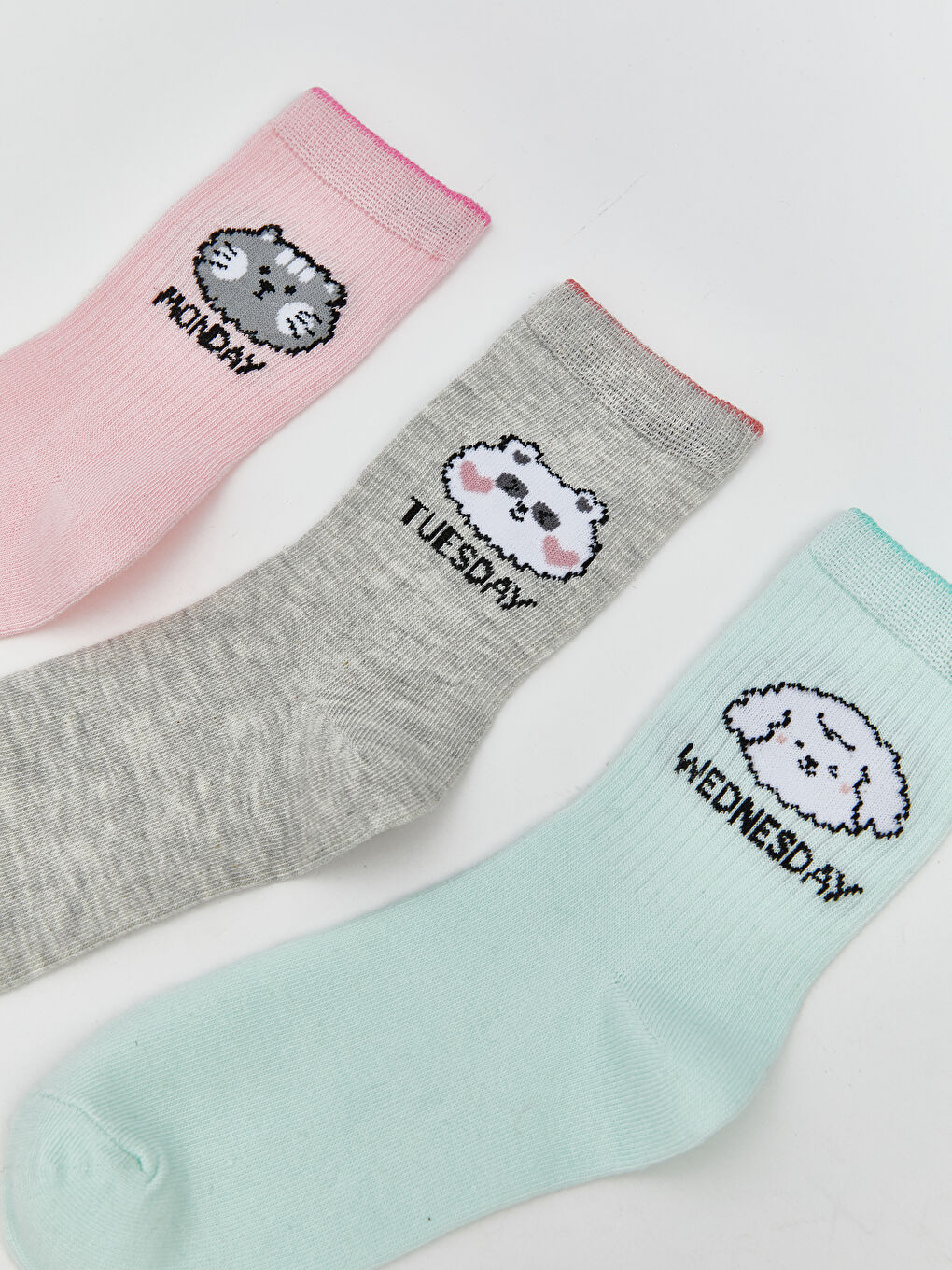Patterned Girls' Ankle Socks 5 Pack-1