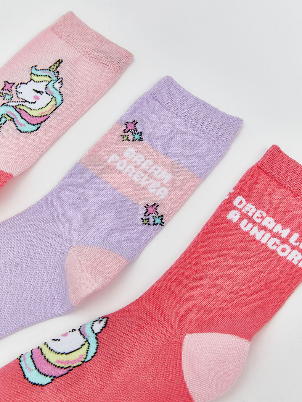 LCW Kids Patterned Girls' Ankle Socks 5 Pack -W53594Z4-QWL