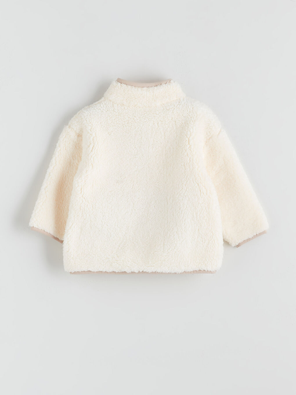 High Collar Long Sleeve Baby Boy Cardigan-1