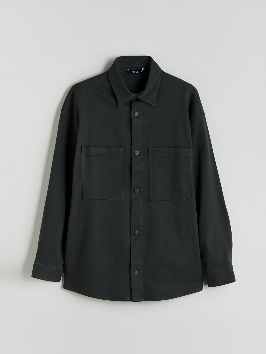 Relaxed Fit Long Sleeve Men's Shirt Jacket-4
