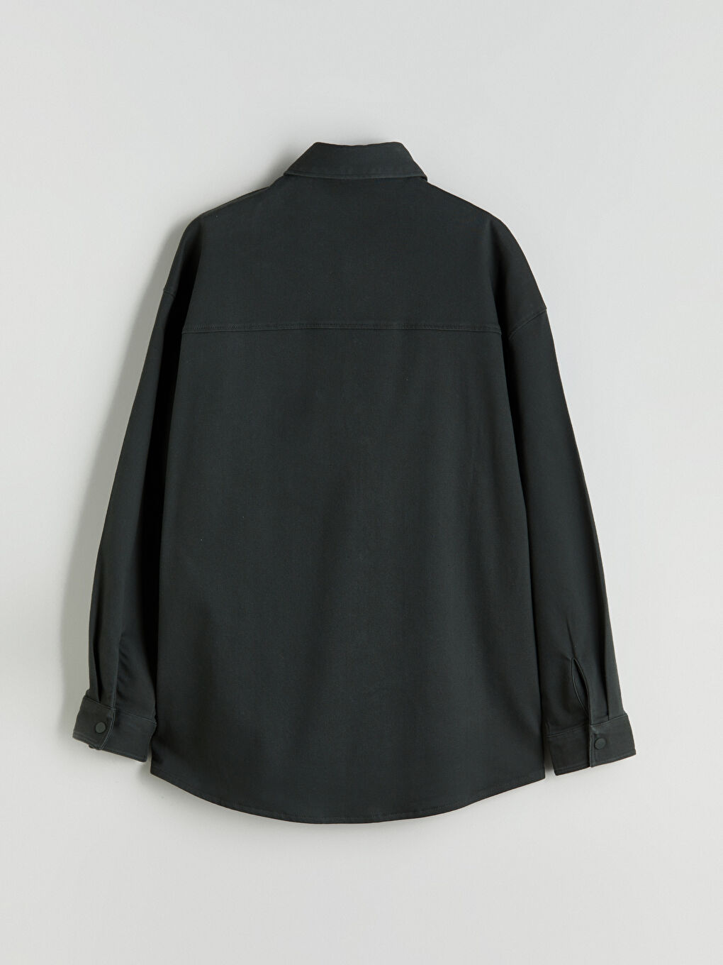 Relaxed Fit Long Sleeve Men's Shirt Jacket-5