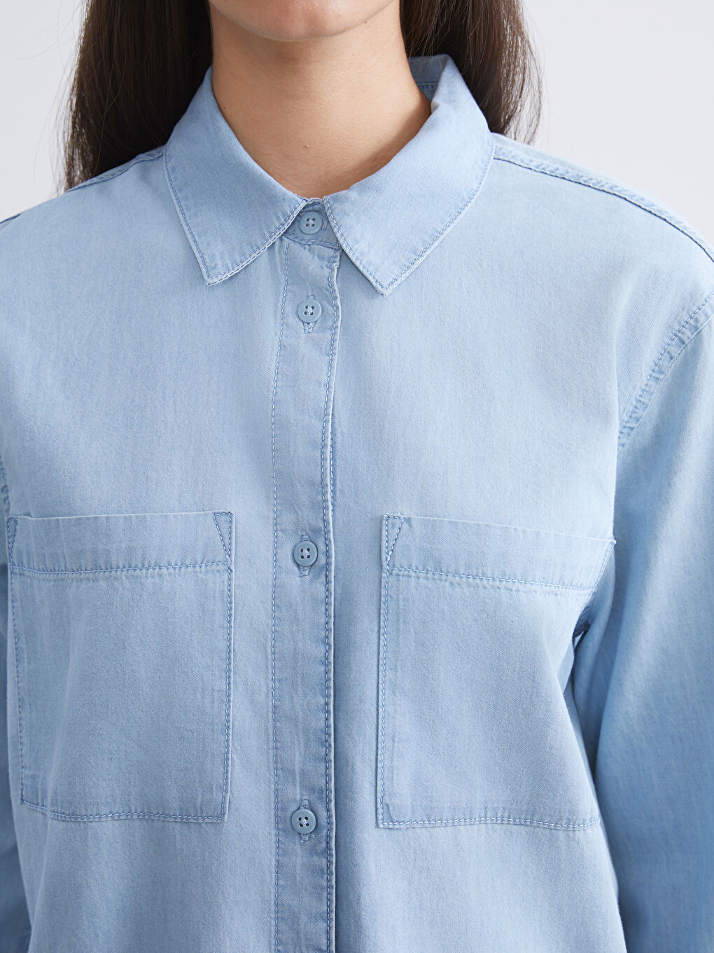 Loose Fit Women's Shirt Tunic-2