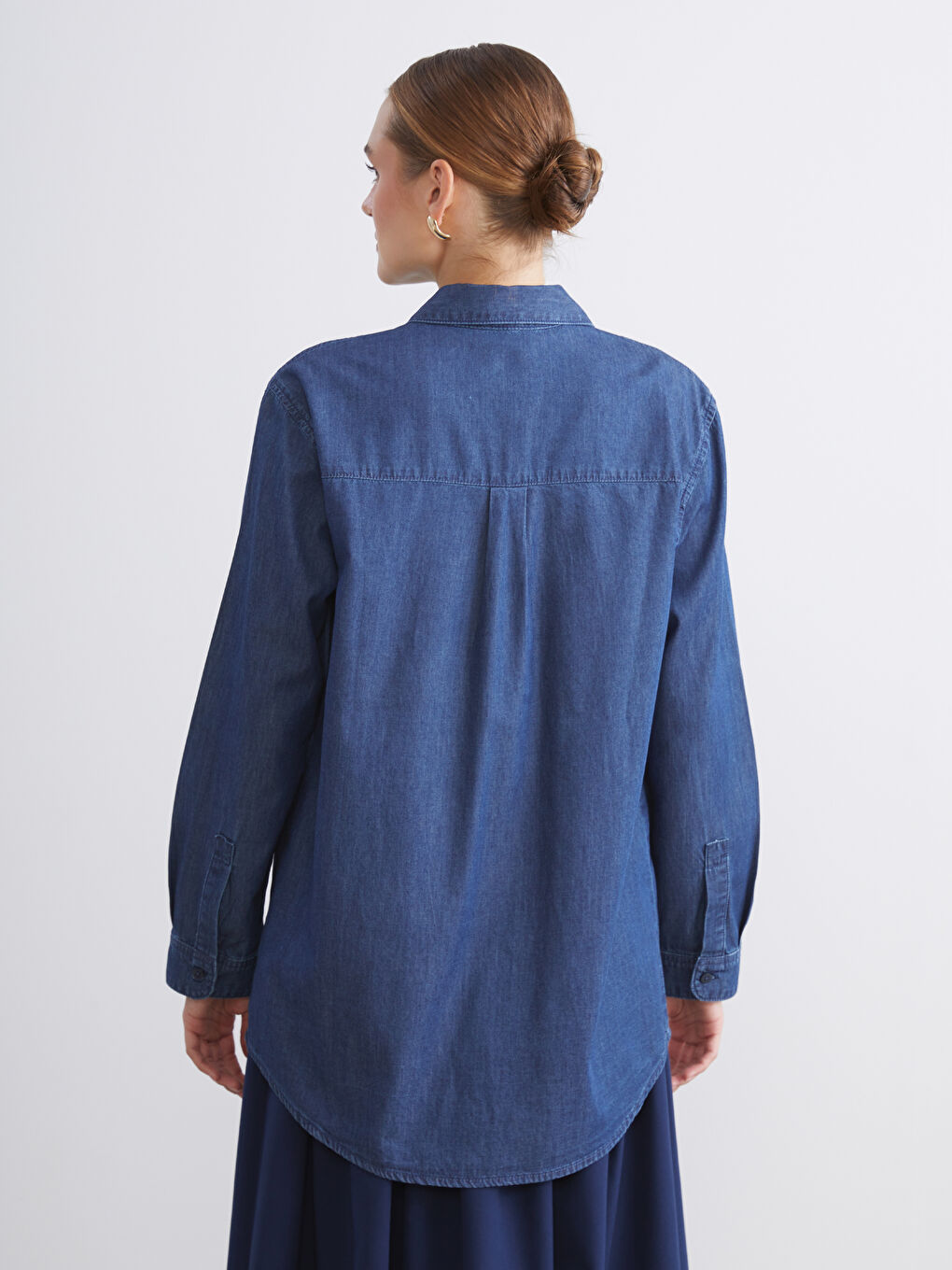 Loose Fit Women's Shirt Tunic-3