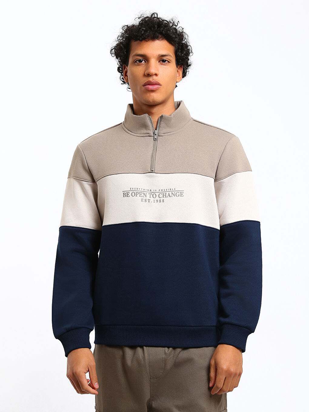 Funnel Neck Men's Sweatshirt