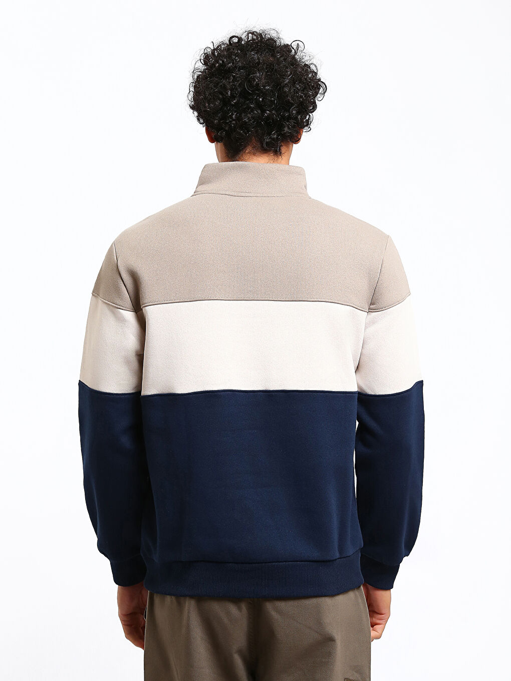 Funnel Neck Men's Sweatshirt-4