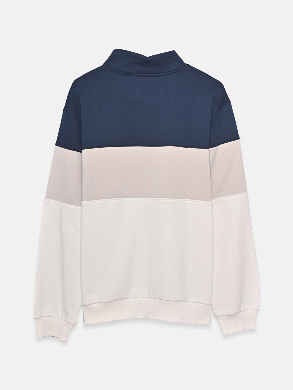 Funnel Neck Color Block Men's Sweatshirt-1