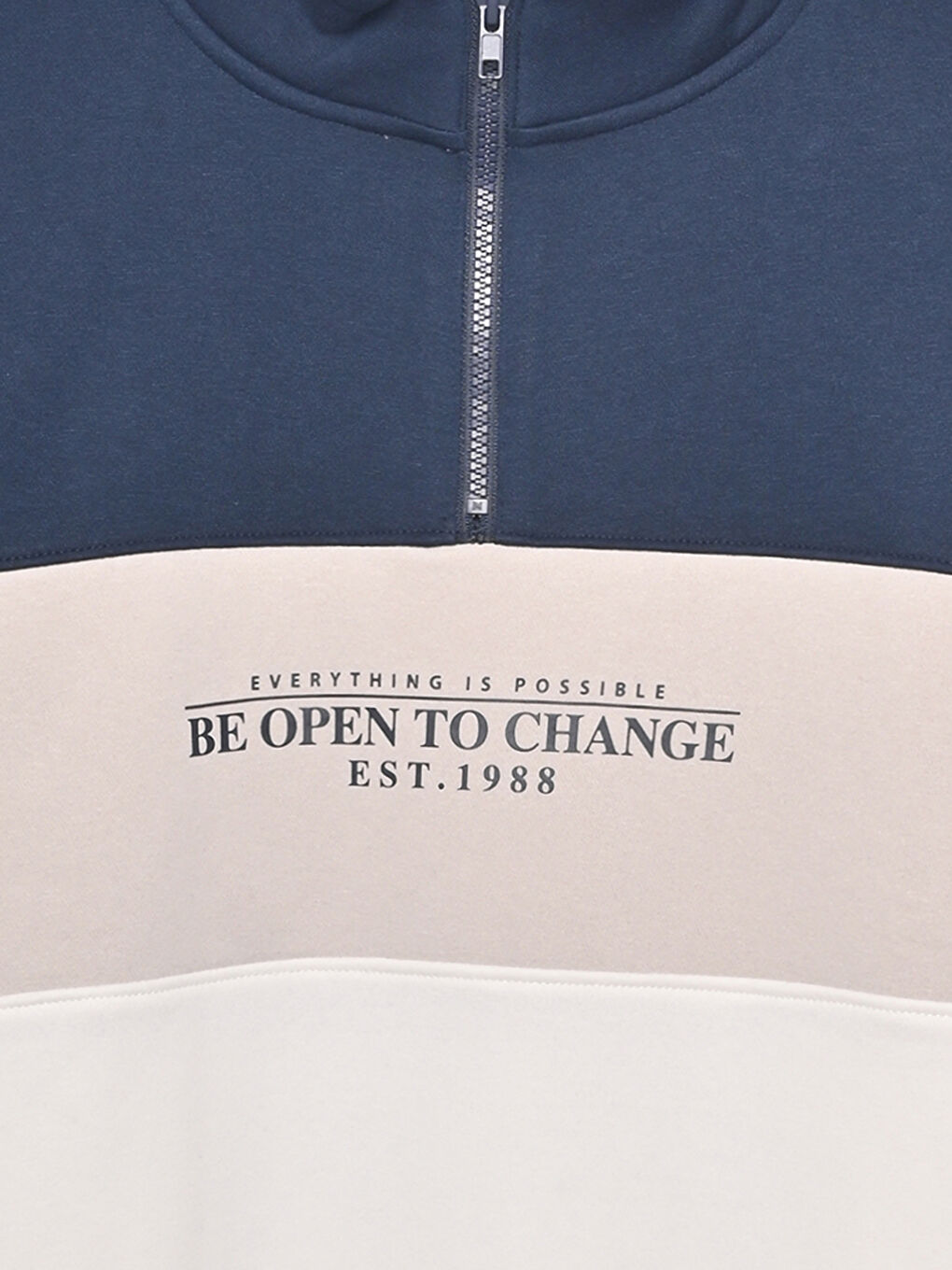 Funnel Neck Color Block Men's Sweatshirt-2