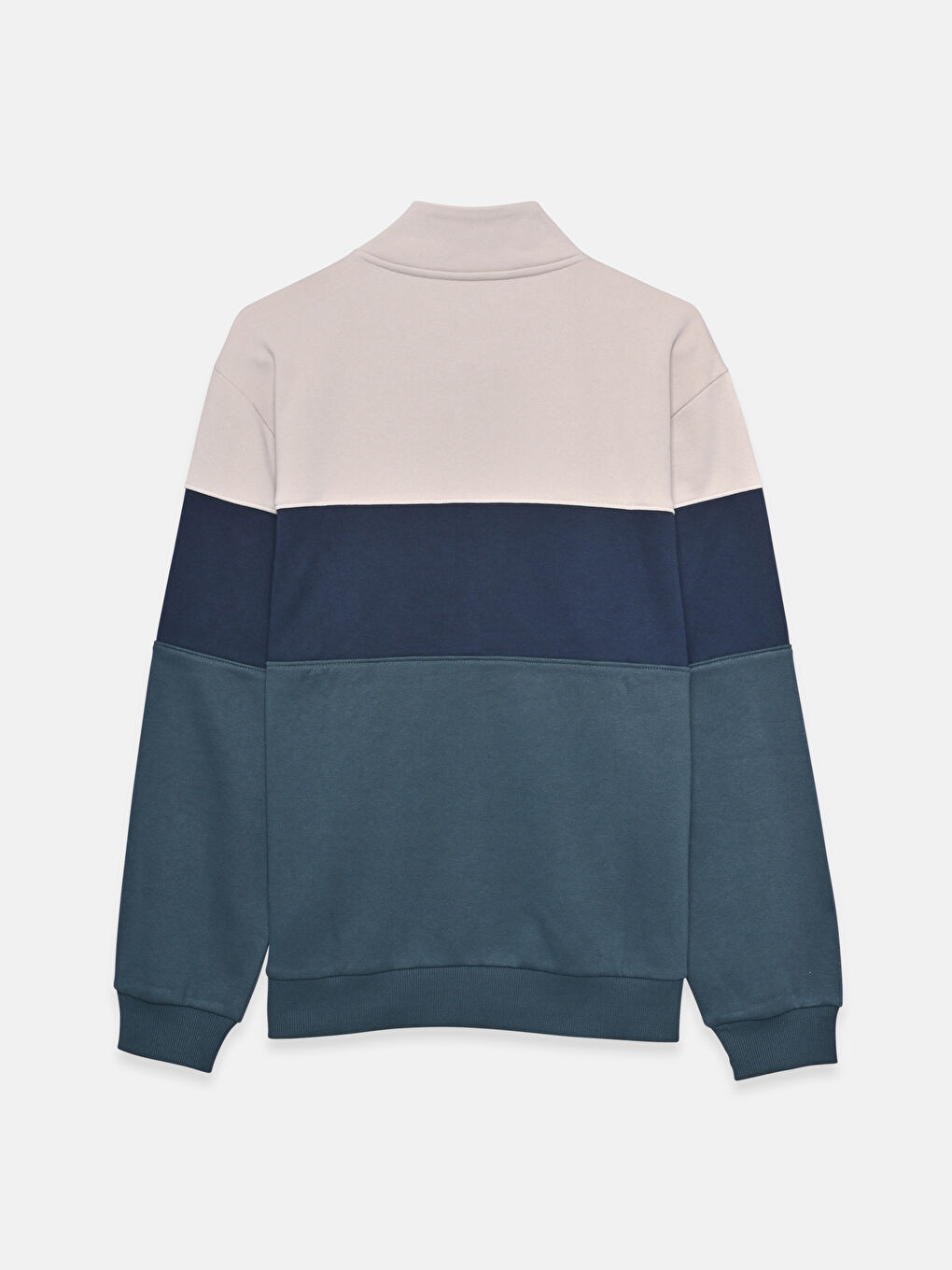 Funnel Neck Color Block Men's Sweatshirt-1