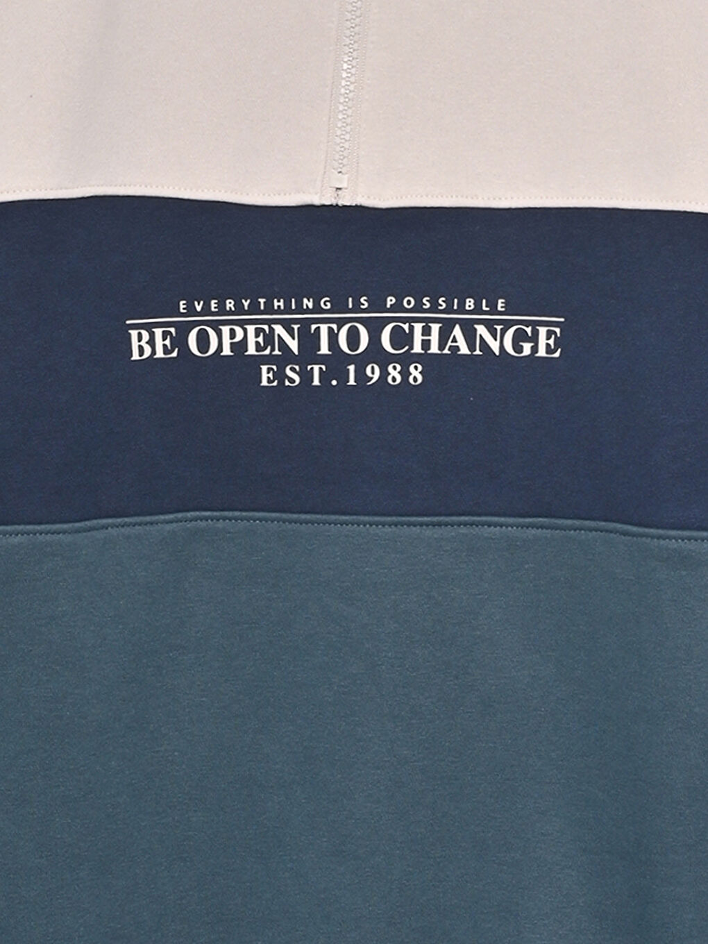 Funnel Neck Color Block Men's Sweatshirt-2