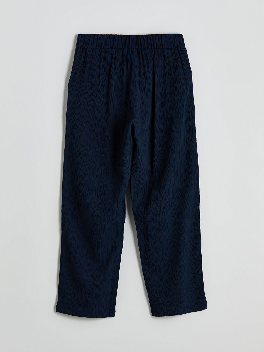 LCWAIKIKI Classic Elasticated Waist Textured Women's Trousers -W53632Z8-Z3H