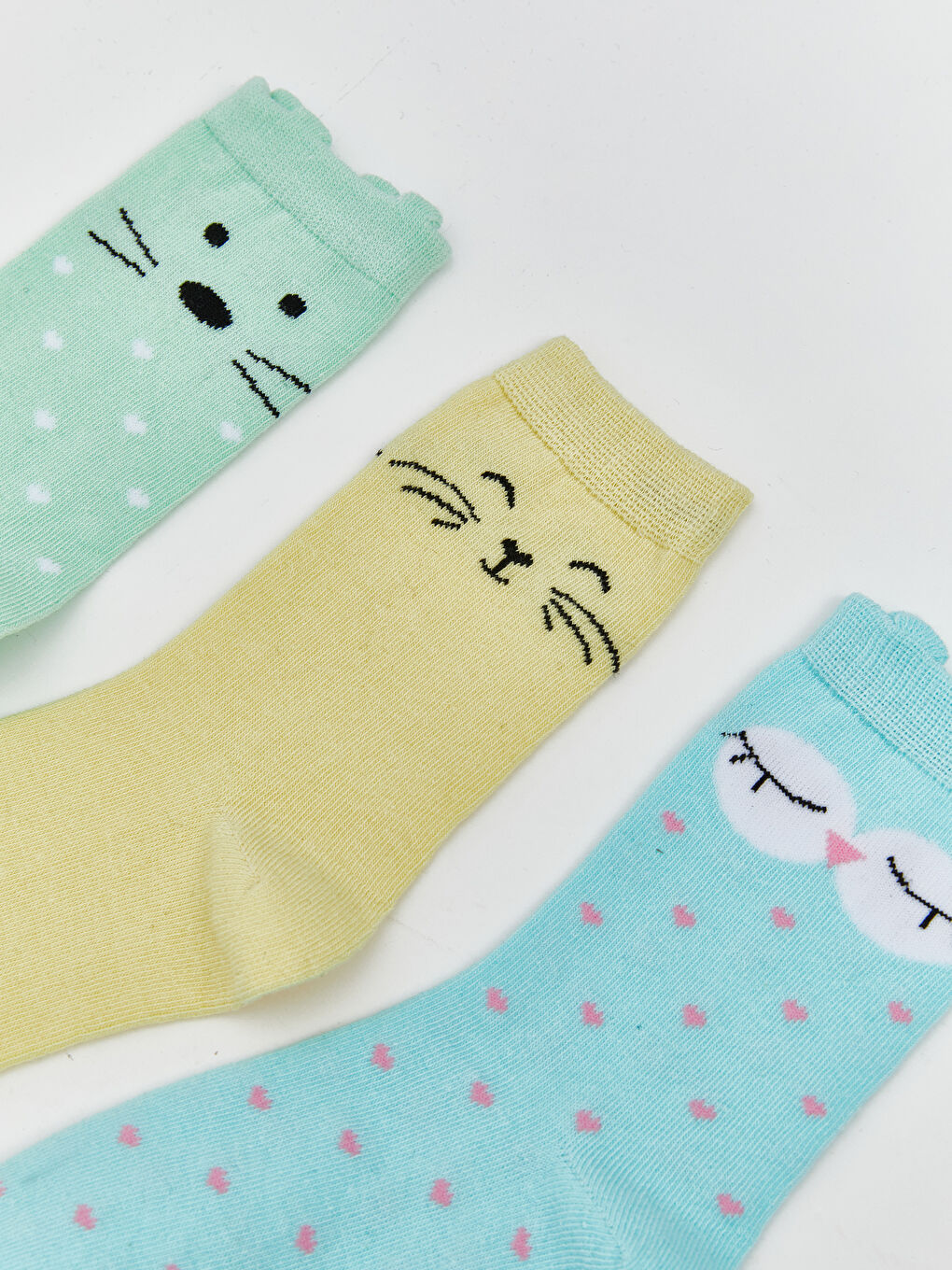 LCW Kids Patterned Girls' Ankle Socks 5 Pack -W53634Z4-G21